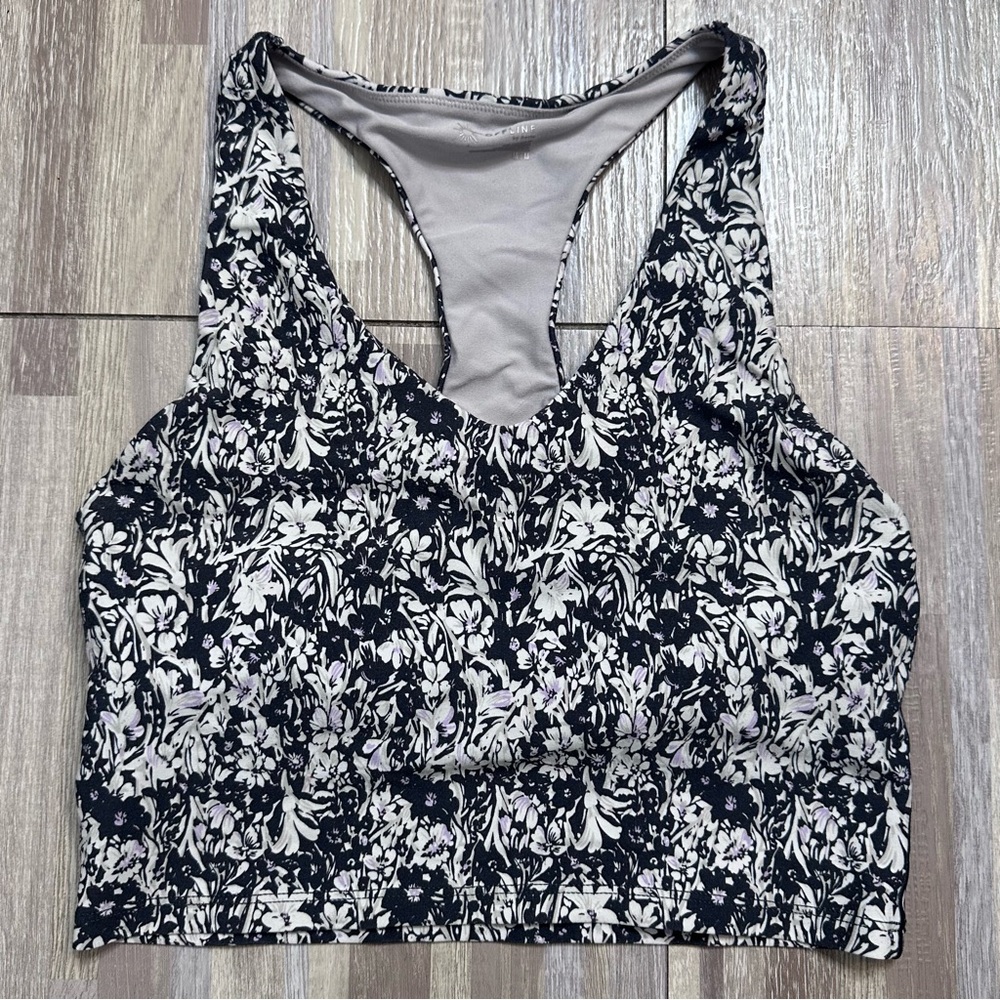 Aerie Offline Floral Print Racerback Bralette Women’s Size Medium